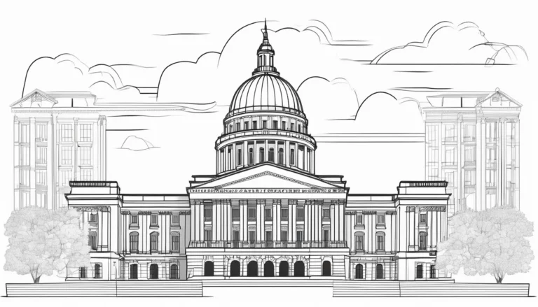 sacramento capital building illustration